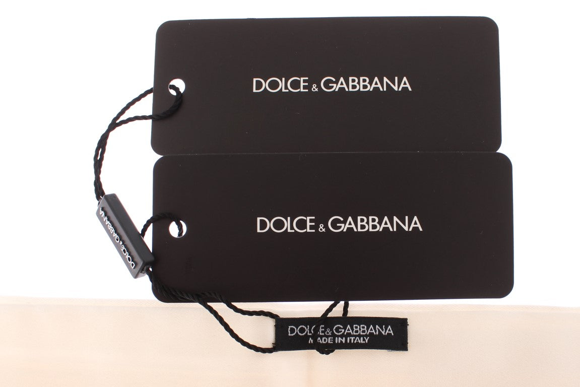 Dolce & Gabbana Elegant White Silk Cummerbund - IT46 | S