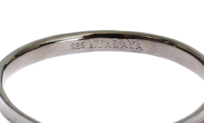 Nialaya Elegant Rhodium Silver Bangle - S