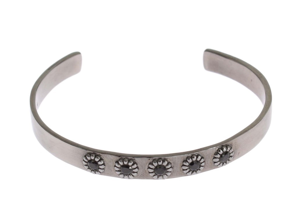 Chic Nialaya Silver CZ Bangle for Her - M