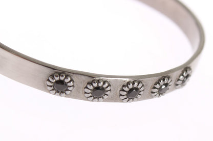 Chic Nialaya Silver CZ Bangle for Her - M