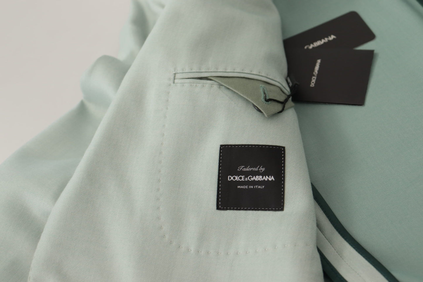 Dolce & Gabbana Elegant Mint Green Silk-Cashmere Blazer