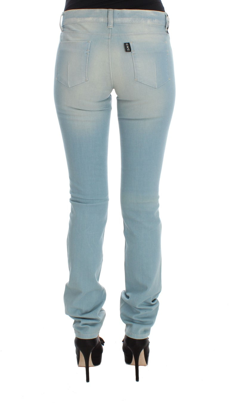 Costume National Chic Super Slim Blue Jeans