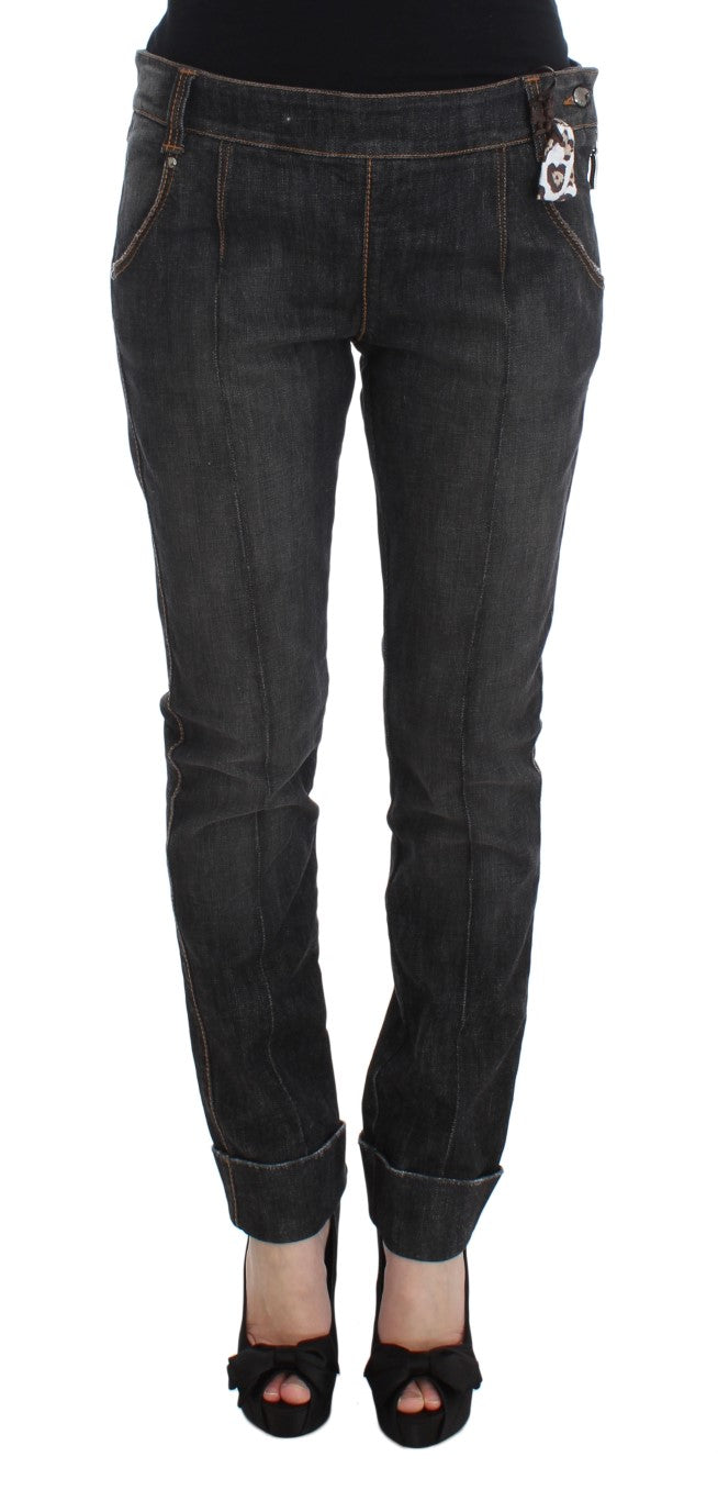 Ermanno Scervino Chic Slim Fit Gray Wash Jeans