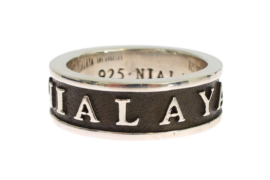 Nialaya Elegant Silver and Black Men’s Sterling Ring