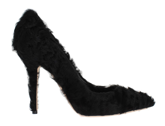 Dolce & Gabbana Elegant Pumps in Luxe Xiangao Fur Leather - EU40/US9.5