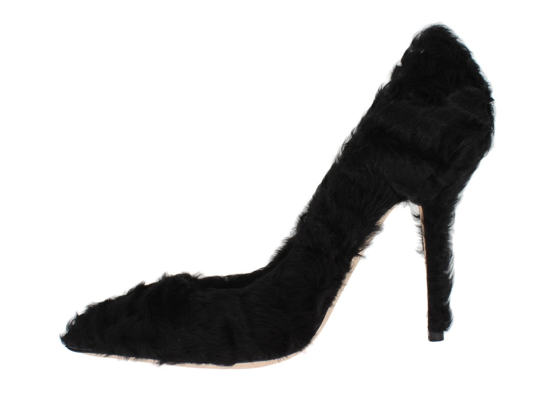 Dolce & Gabbana Elegant Pumps in Luxe Xiangao Fur Leather - EU40/US9.5