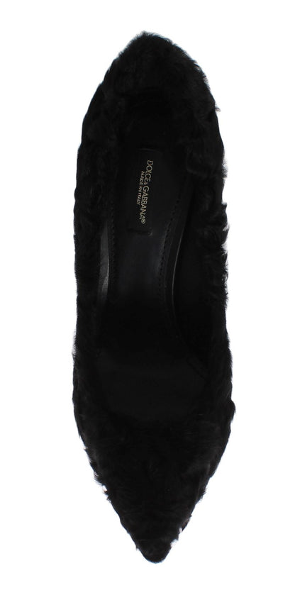 Dolce & Gabbana Elegant Pumps in Luxe Xiangao Fur Leather - EU40/US9.5