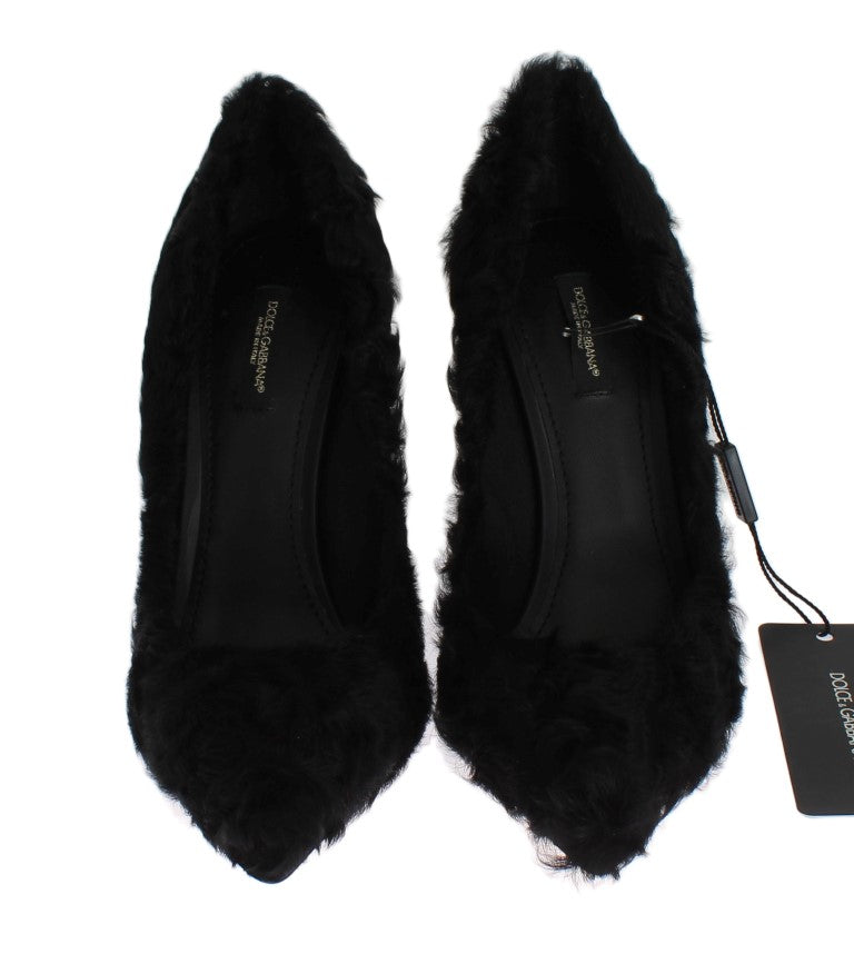 Dolce & Gabbana Elegant Pumps in Luxe Xiangao Fur Leather - EU40/US9.5