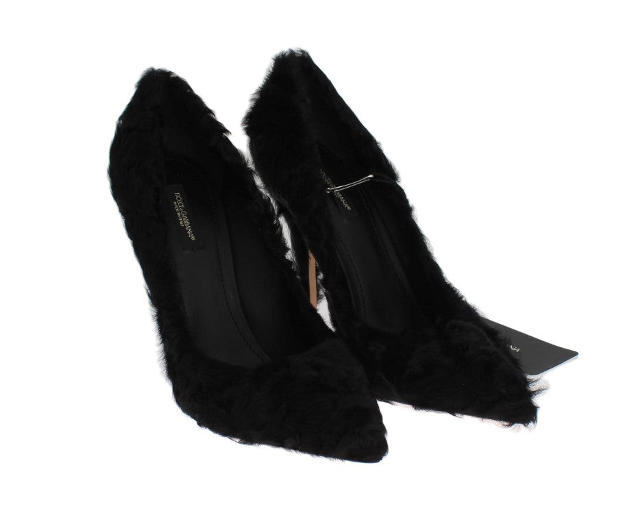 Dolce & Gabbana Elegant Pumps in Luxe Xiangao Fur Leather - EU40/US9.5