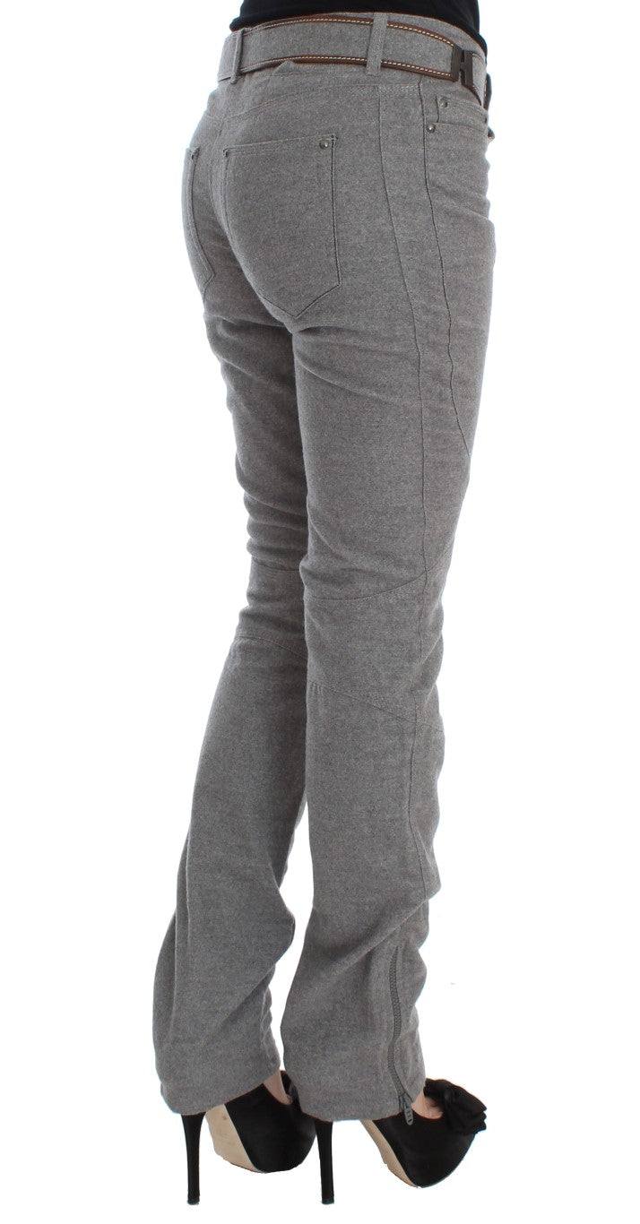 Ermanno Scervino Chic Gray Casual Cotton Pants