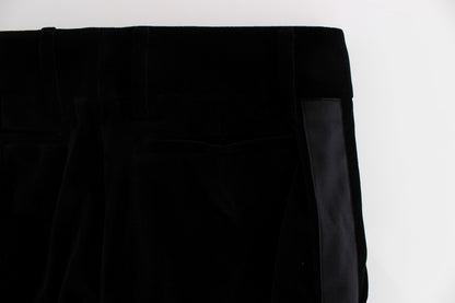 Ermanno Scervino Elegant Black Wide Leg Silk Blend Pants - IT40|S