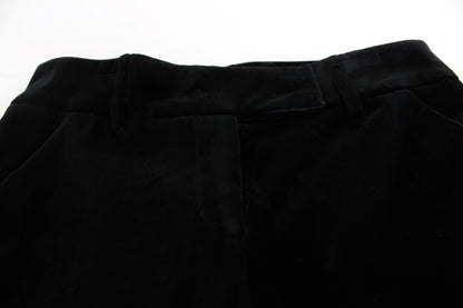 Ermanno Scervino Elegant Black Wide Leg Silk Blend Pants - IT40|S