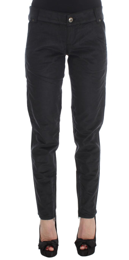 Ermanno Scervino Chic Black Regular Fit Trousers - IT42|M