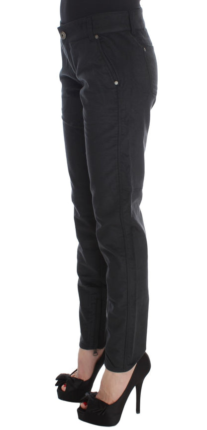 Ermanno Scervino Chic Black Regular Fit Trousers - IT42|M