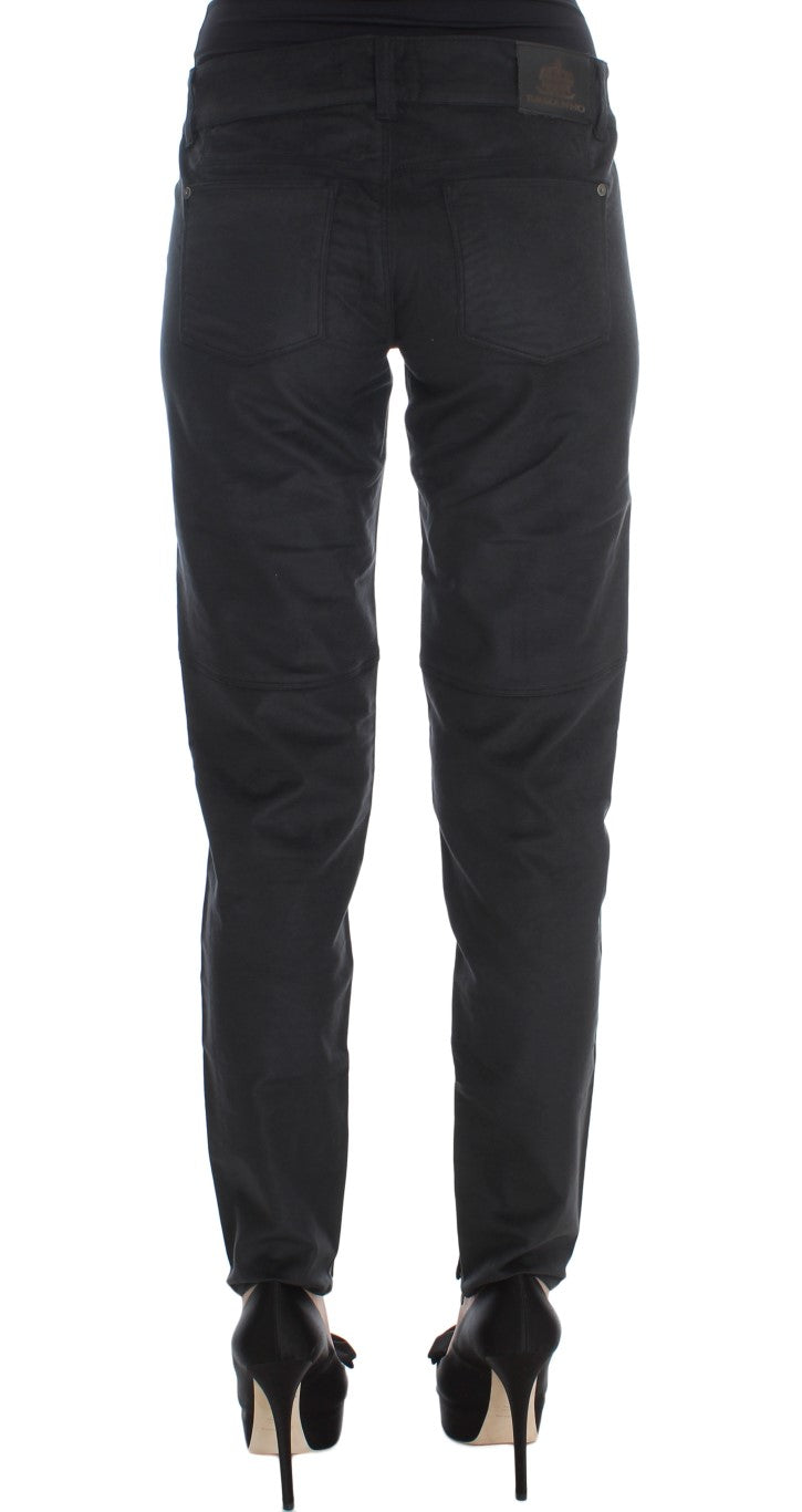 Ermanno Scervino Chic Black Regular Fit Trousers - IT42|M