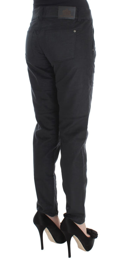 Ermanno Scervino Chic Black Regular Fit Trousers - IT42|M