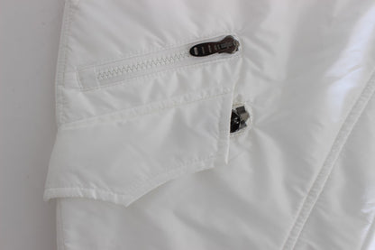 Ermanno Scervino Chic White Nylon Cargo Pants by Italian Designer - IT42|M