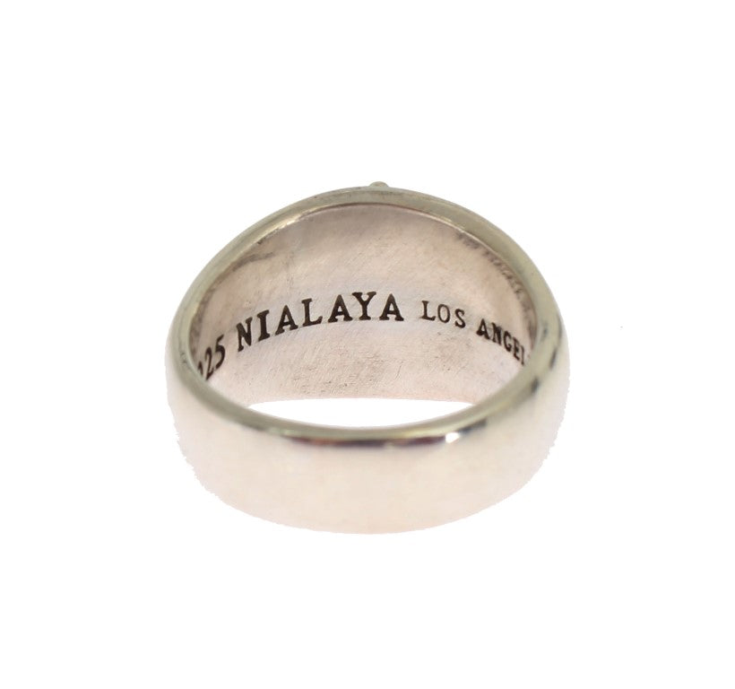 Nialaya Exquisite Silver Statement Ring for