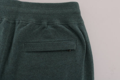 Dolce & Gabbana Elegant Green Cashmere Sport Pants - S