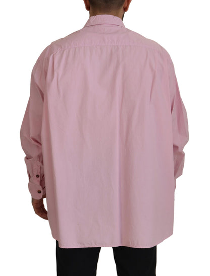 Dolce & Gabbana Elegant Pink Casual Cotton Shirt - IT45 | 3XL