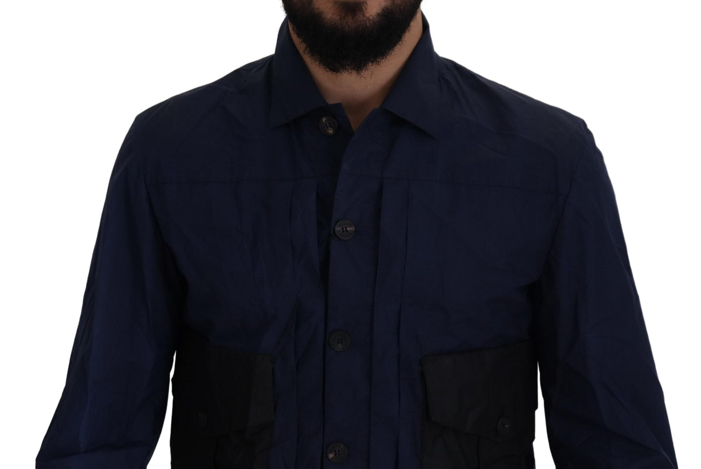 Dsquared² Svelte Dark Blue Cotton Shirt - IT48 | M