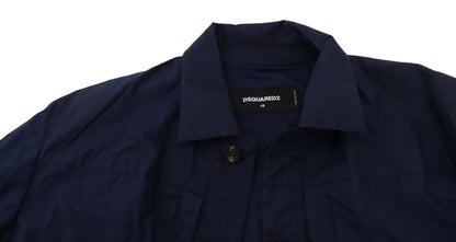 Dsquared² Svelte Dark Blue Cotton Shirt - IT48 | M