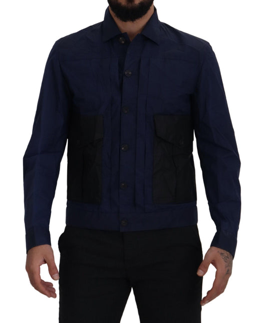 Dsquared² Svelte Dark Blue Cotton Shirt - IT48 | M