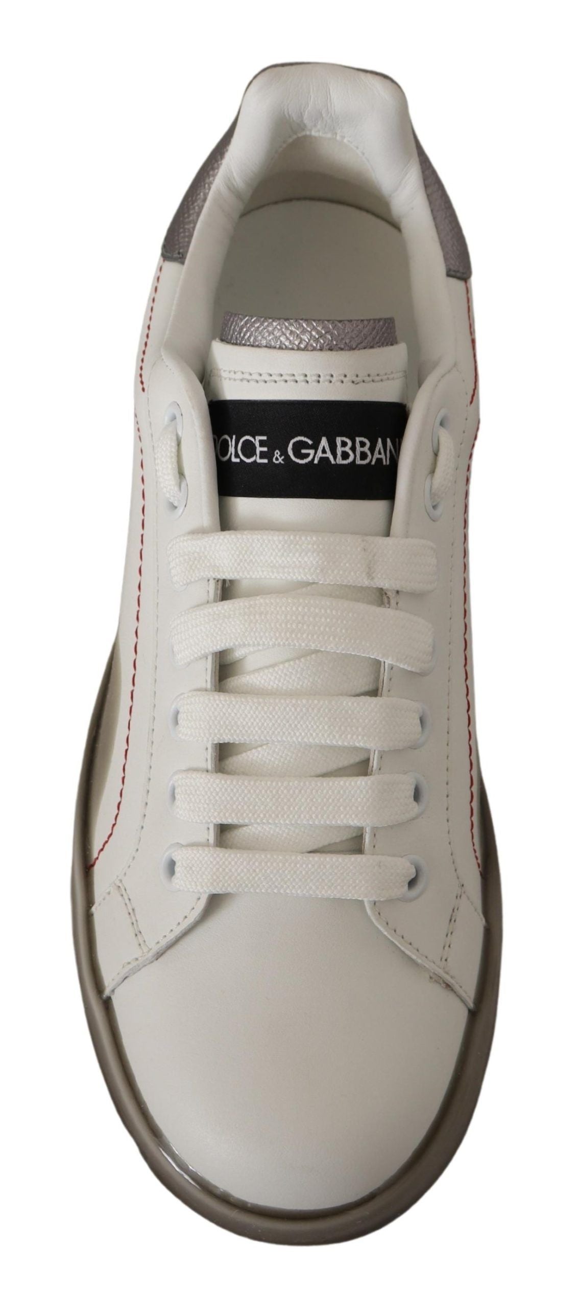 Dolce & Gabbana Elegant White Leather Sneakers - EU36/US5.5