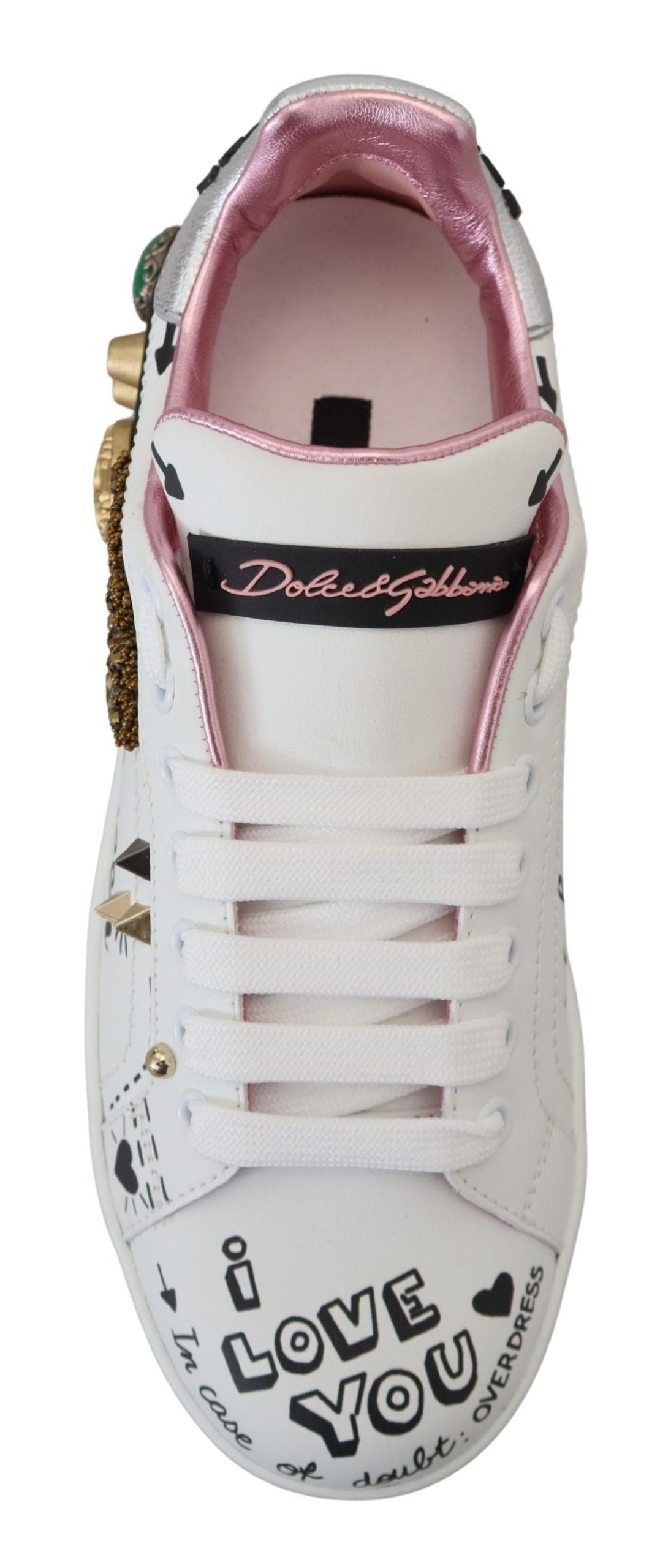 Dolce & Gabbana Queen Crown Chic Leather Sneakers - EU34/US3.5