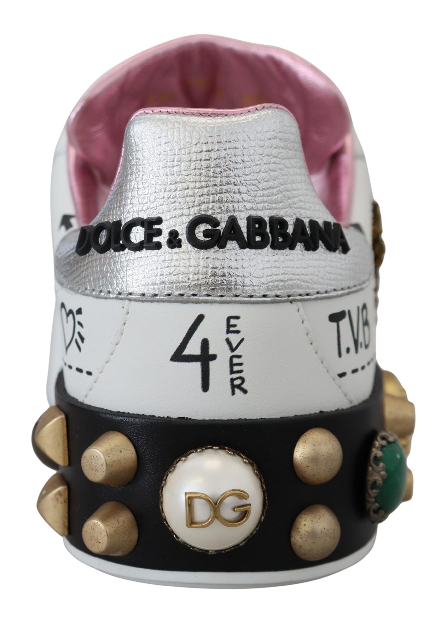 Dolce & Gabbana Queen Crown Chic Leather Sneakers - EU34/US3.5