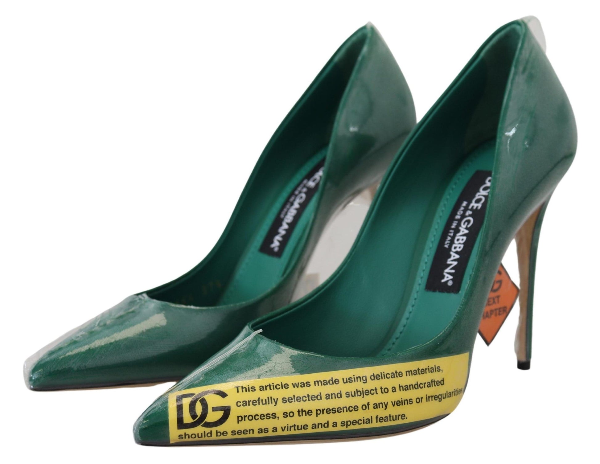 Dolce & Gabbana Emerald Elegance Leather Heels Pumps - EU36/US5.5