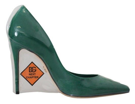 Dolce & Gabbana Emerald Elegance Leather Heels Pumps - EU36/US5.5