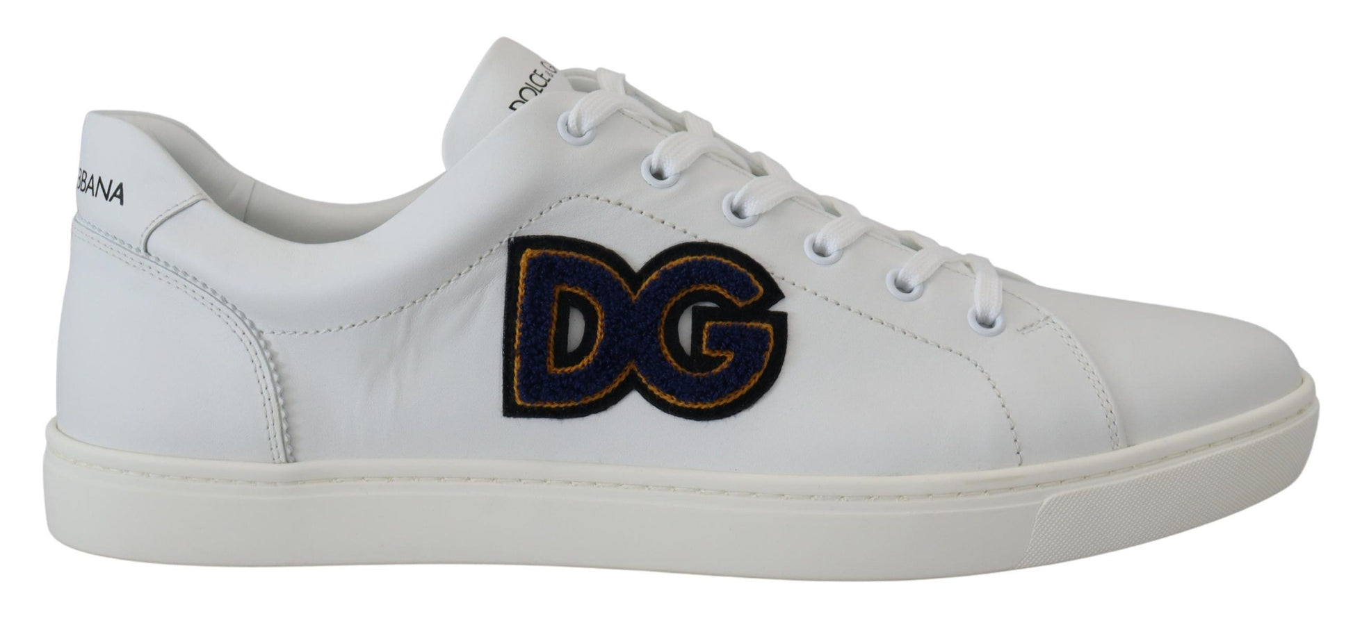 Dolce & Gabbana Elegant White Leather Men’s Sneakers - EU39.5/US6.5