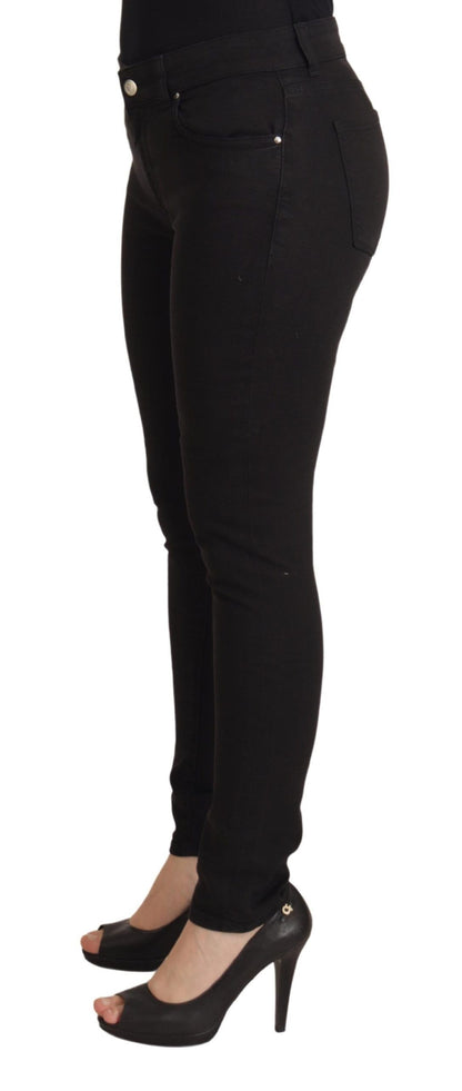 Dolce & Gabbana Sleek Black Cotton Stretch Skinny Jeans - IT38|XS