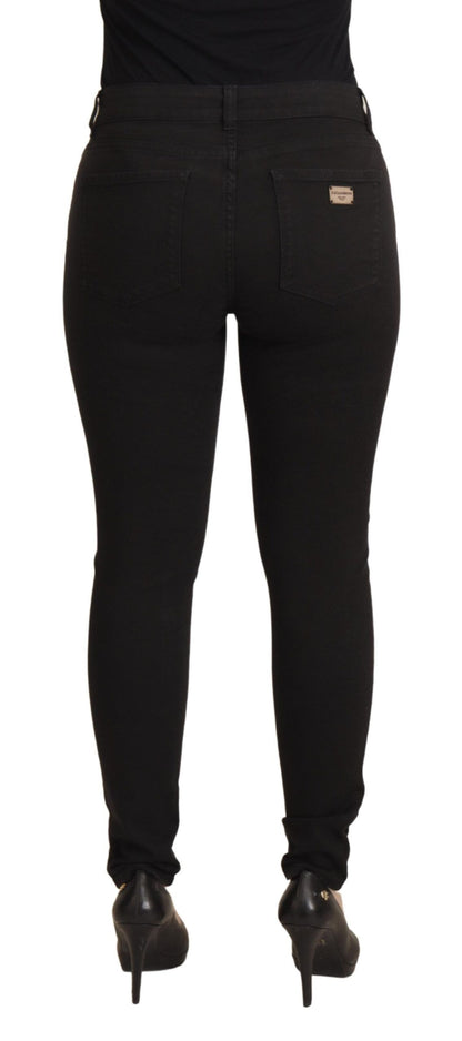 Dolce & Gabbana Sleek Black Cotton Stretch Skinny Jeans - IT38|XS