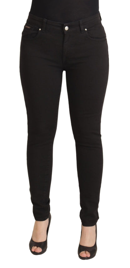 Dolce & Gabbana Sleek Black Cotton Stretch Skinny Jeans - IT38|XS