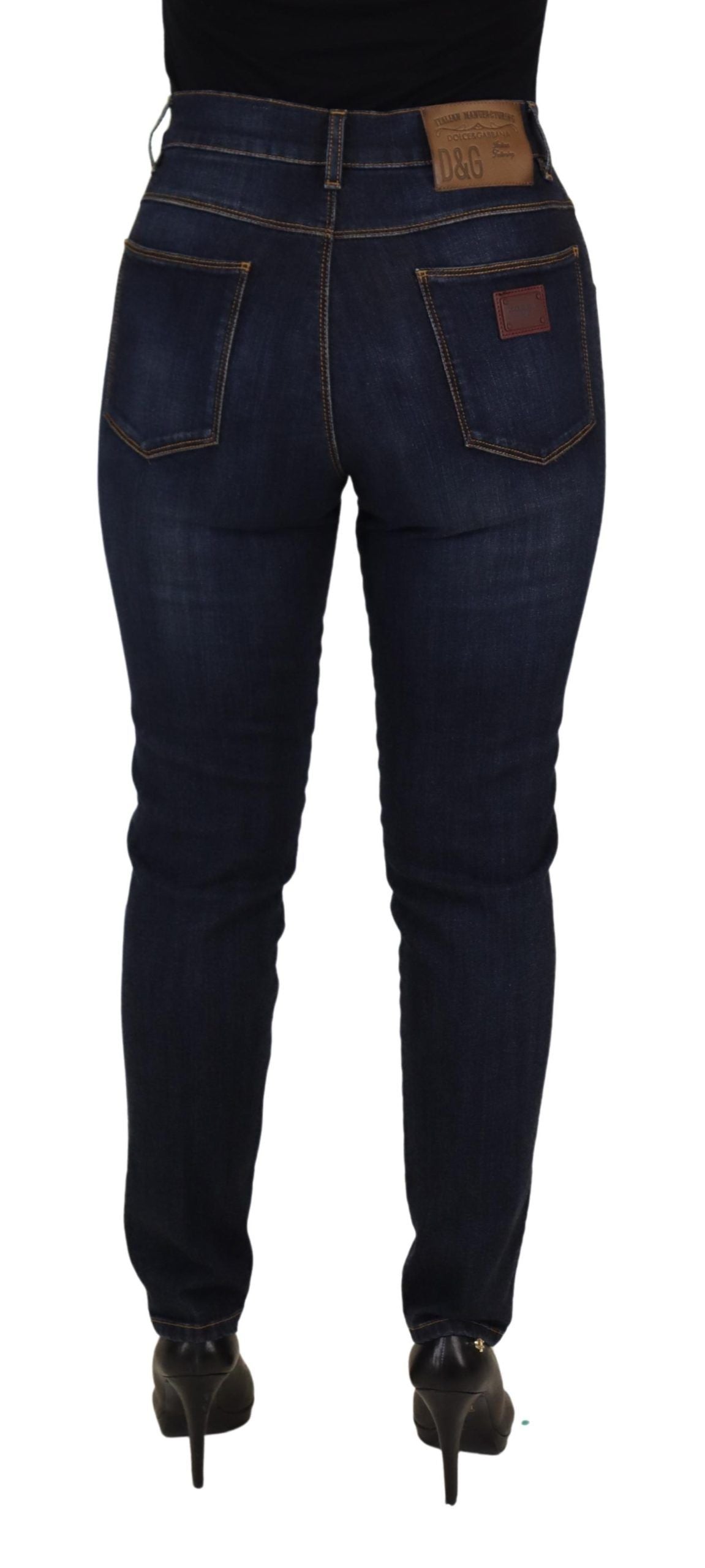 Dolce & Gabbana Elevate Your Denim Game with High Waist Skinny Jeans - IT44|L