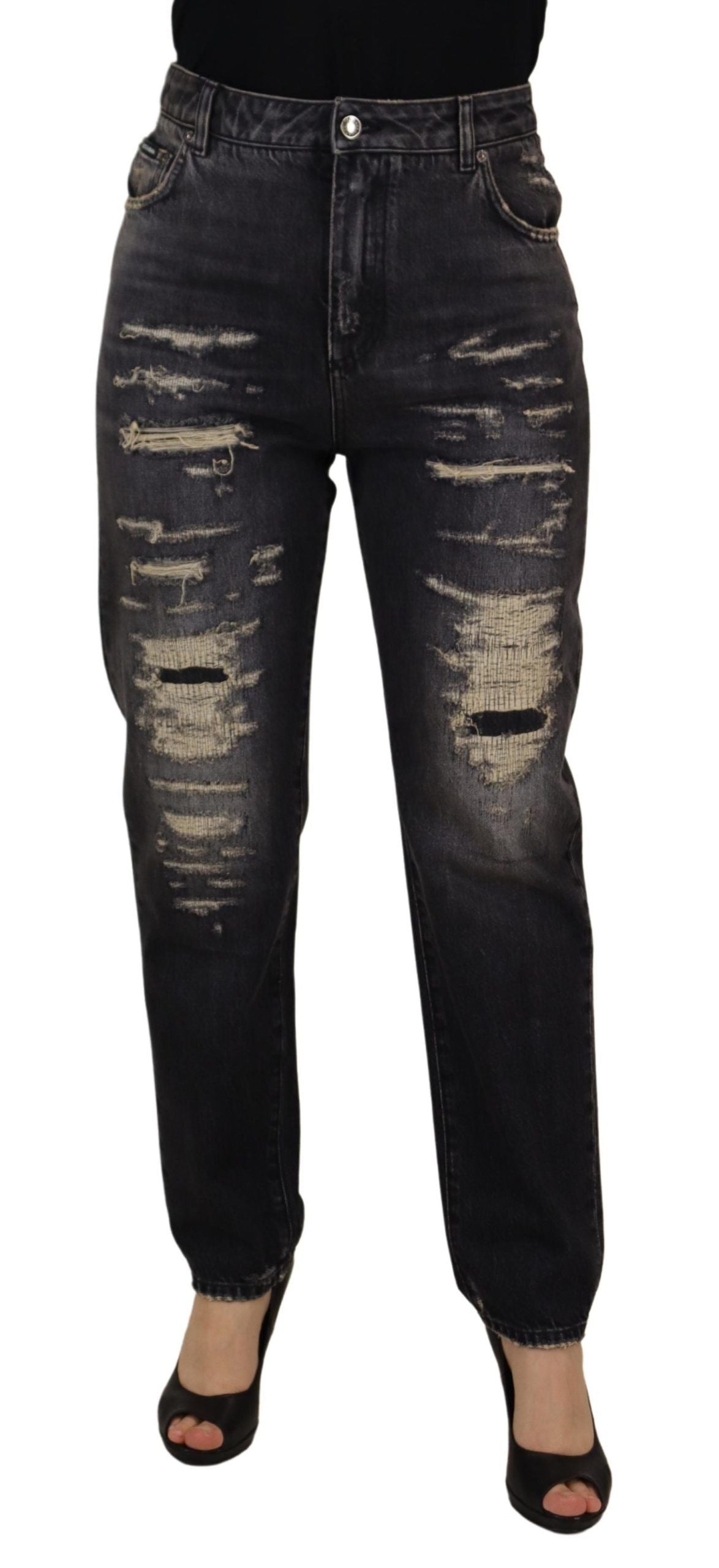 Dolce & Gabbana Elegant High Waist Skinny Jeans - IT40|S