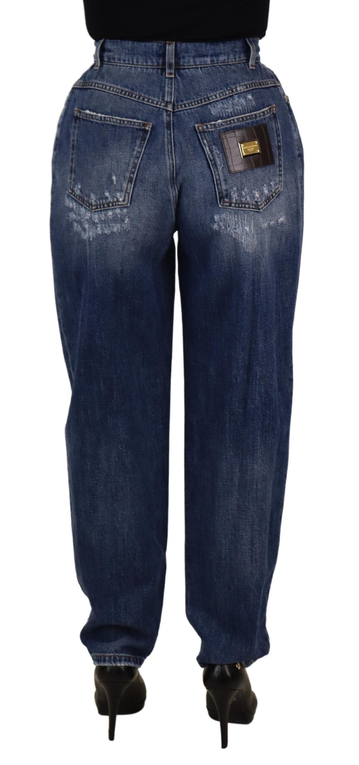 Dolce & Gabbana High Waist Skinny Denim Jeans - Chic Blue Washed - IT40|S