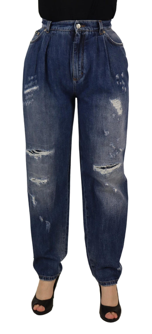 Dolce & Gabbana High Waist Skinny Denim Jeans - Chic Blue Washed - IT40|S