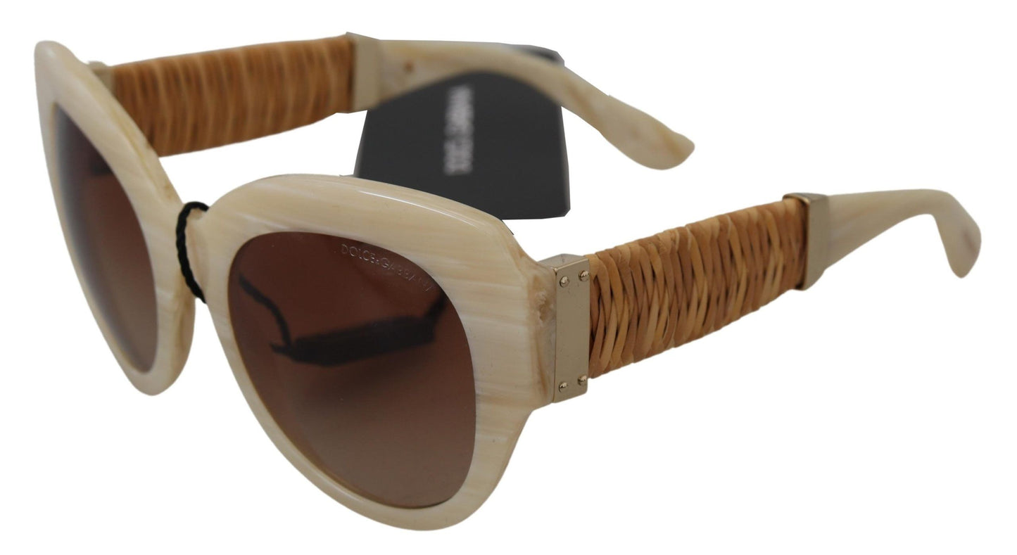 Dolce & Gabbana Beige Chic Acetate Women’s Sunglasses