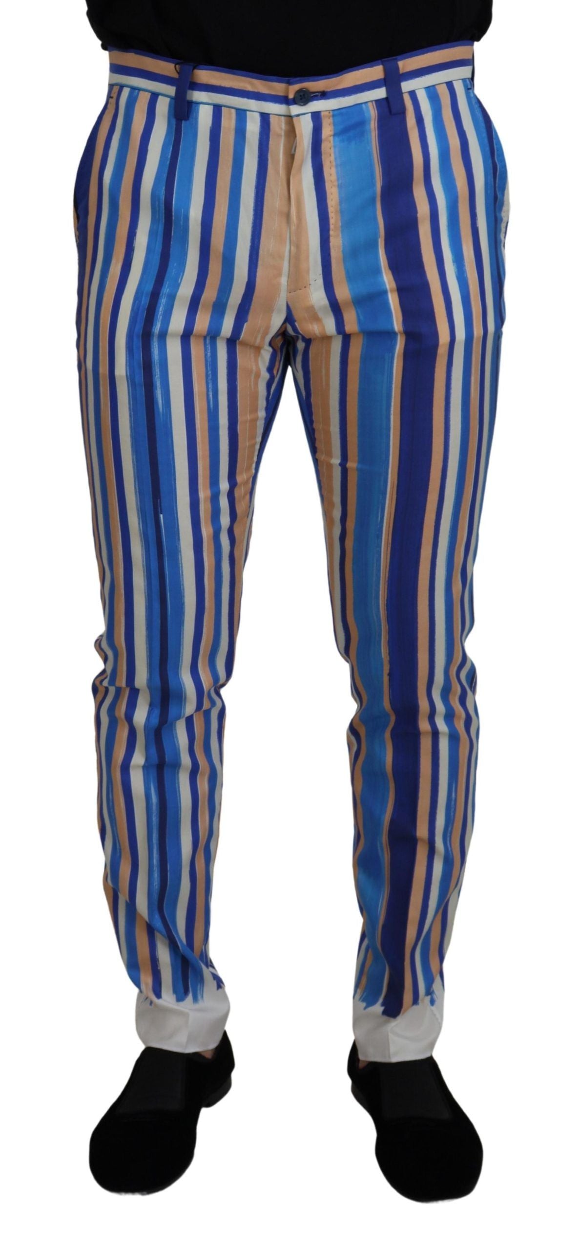 Dolce & Gabbana Sleek Striped Slim Fit Chinos