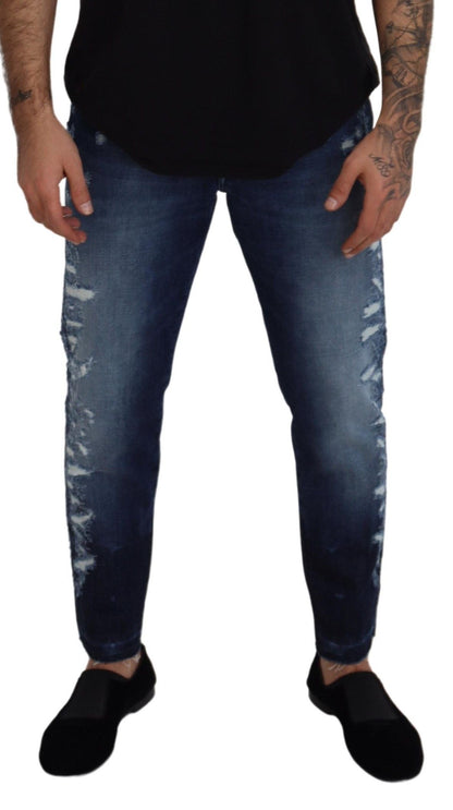 Dolce & Gabbana Elegant Blue Wash Regular Fit Jeans - IT48 | M