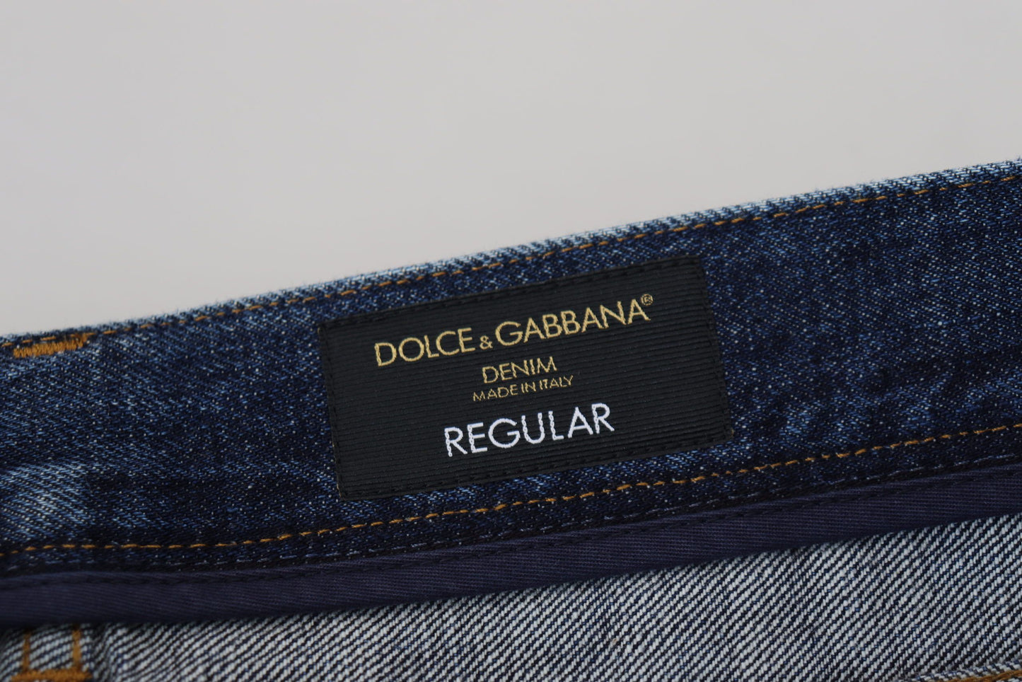 Dolce & Gabbana Elegant Blue Wash Regular Fit Jeans - IT48 | M