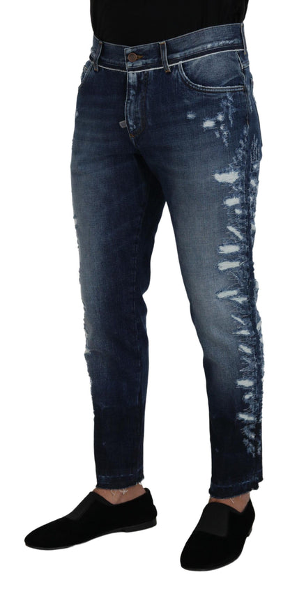 Dolce & Gabbana Elegant Blue Wash Regular Fit Jeans - IT48 | M