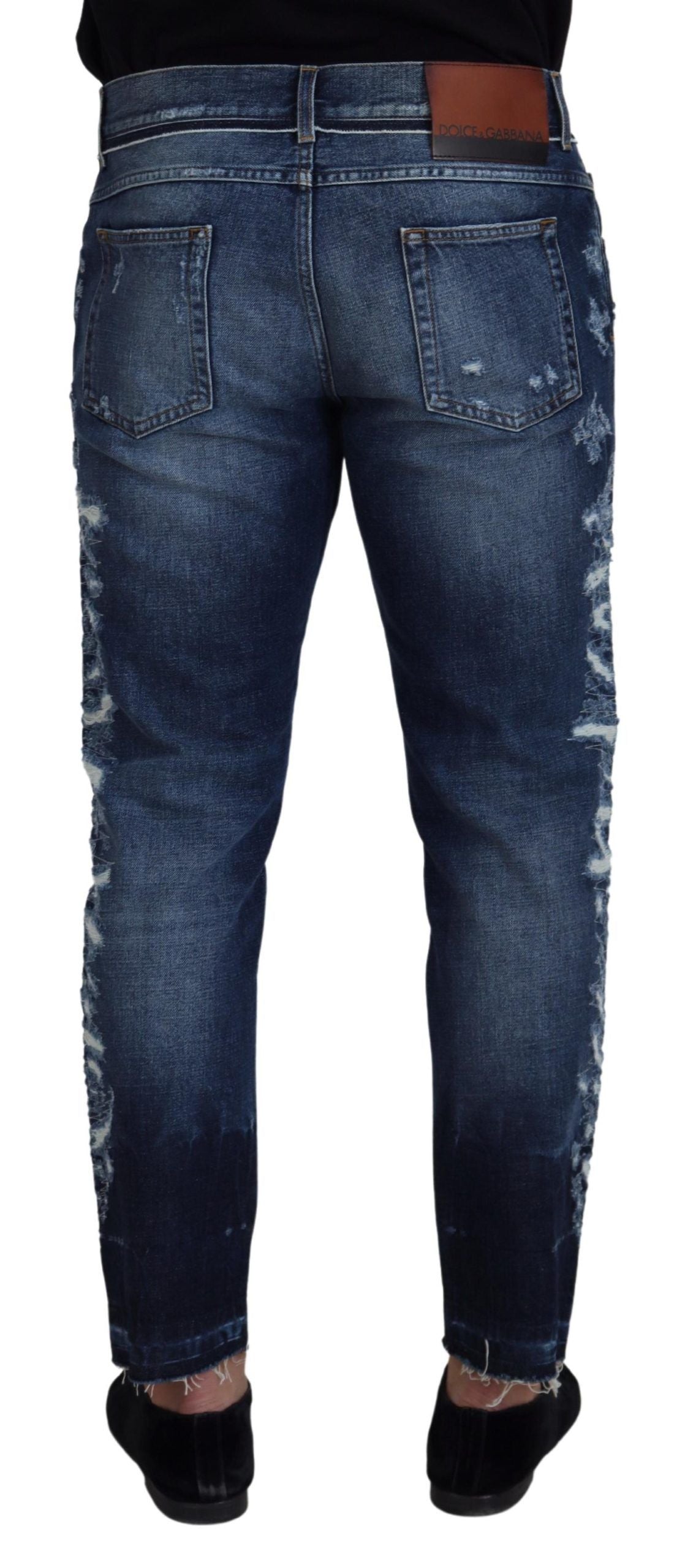 Dolce & Gabbana Elegant Blue Wash Regular Fit Jeans - IT48 | M