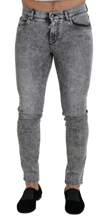 Dolce & Gabbana Chic Slim Fit Gray Denim - IT44 | XS