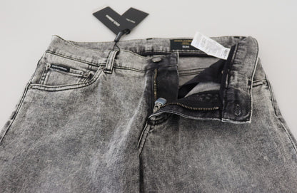 Dolce & Gabbana Chic Slim Fit Gray Denim - IT44 | XS