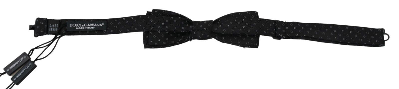 Dolce & Gabbana Elegant Silk Black Bow Tie for