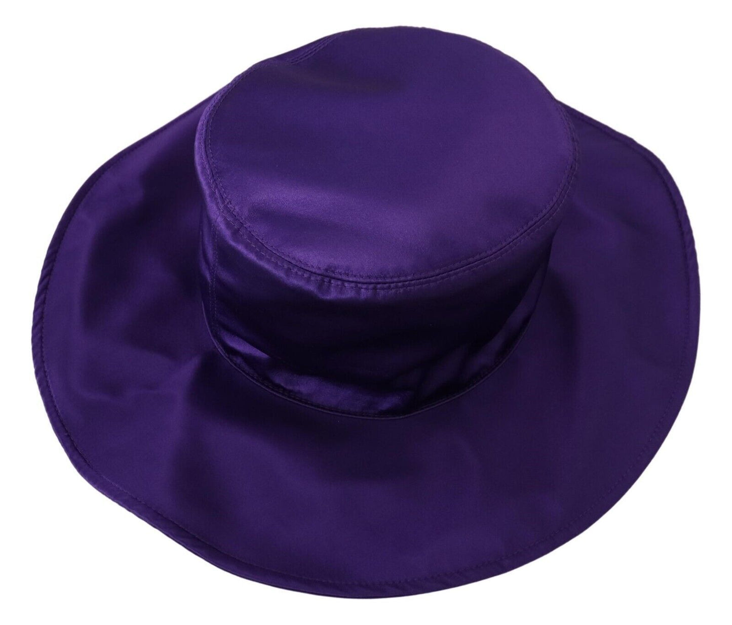 Dolce & Gabbana Elegant Purple Silk Top Hat - 57 cm|S